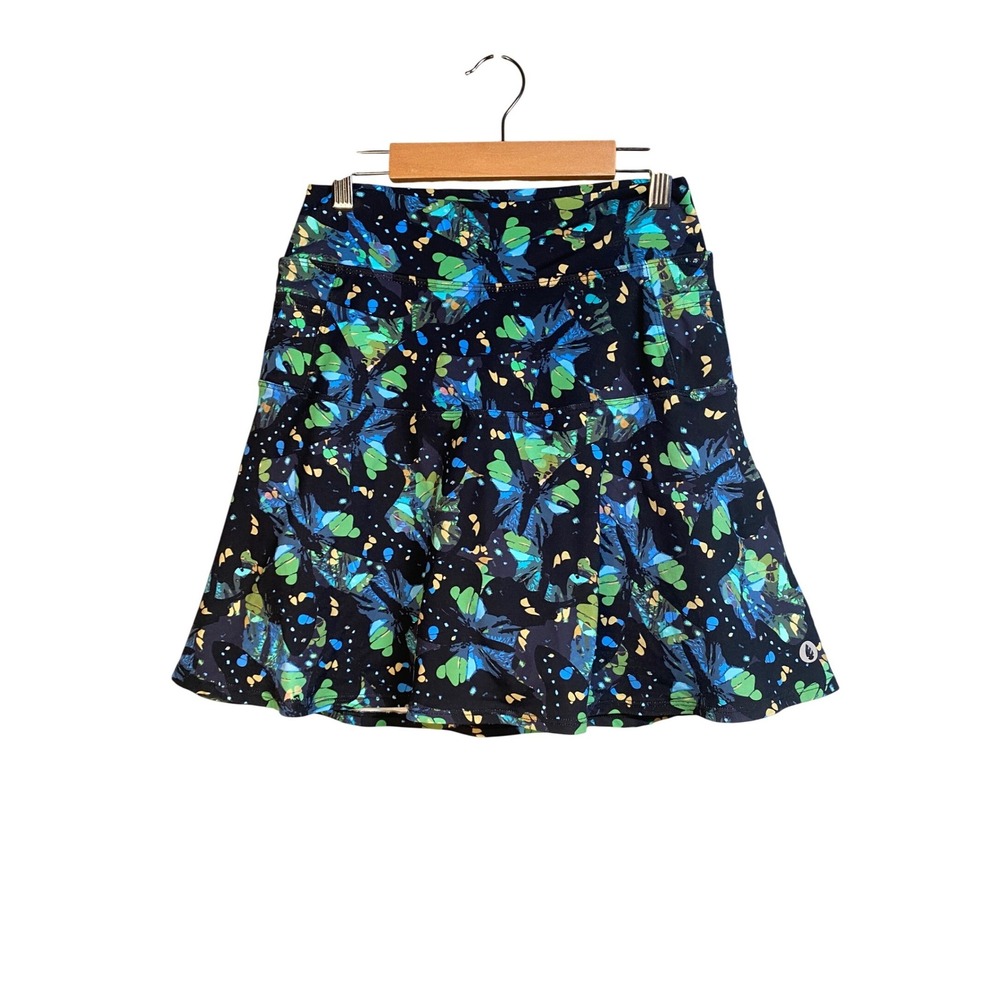 Dona Jo Skort Small Butterfly Print Athletic Tennis Golf Active Performance - Picture 1 of 8